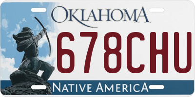 OK license plate 678CHU