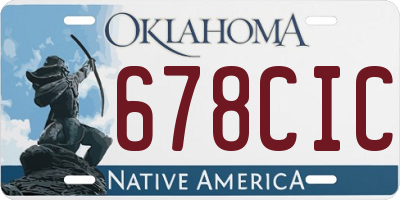 OK license plate 678CIC
