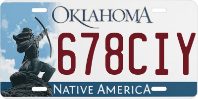 OK license plate 678CIY