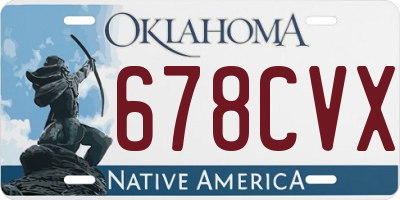 OK license plate 678CVX