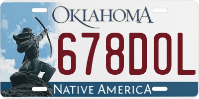 OK license plate 678DOL