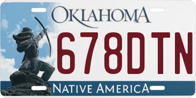 OK license plate 678DTN
