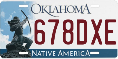 OK license plate 678DXE