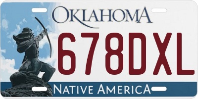 OK license plate 678DXL