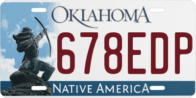 OK license plate 678EDP