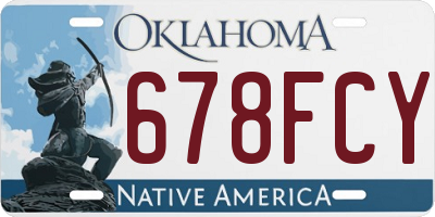OK license plate 678FCY