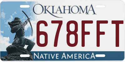 OK license plate 678FFT