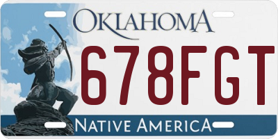 OK license plate 678FGT