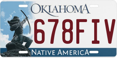 OK license plate 678FIV