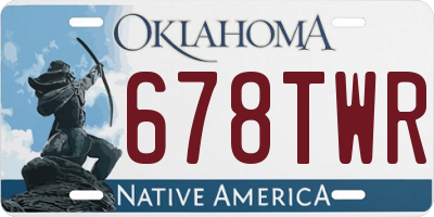 OK license plate 678TWR