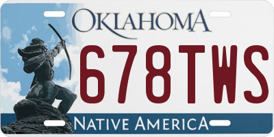 OK license plate 678TWS