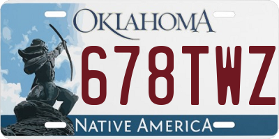 OK license plate 678TWZ