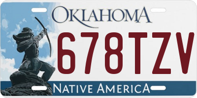 OK license plate 678TZV
