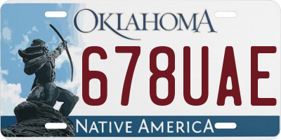 OK license plate 678UAE