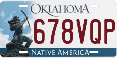 OK license plate 678VQP