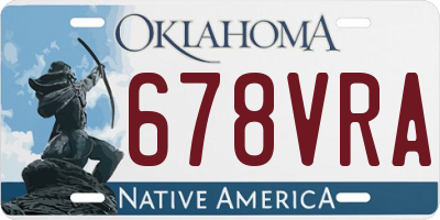 OK license plate 678VRA