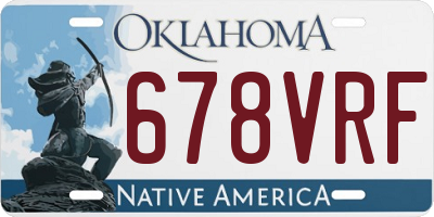 OK license plate 678VRF