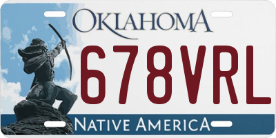 OK license plate 678VRL