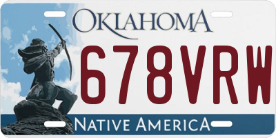 OK license plate 678VRW