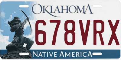 OK license plate 678VRX