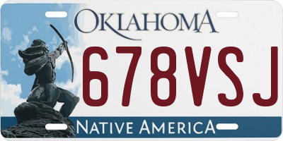 OK license plate 678VSJ
