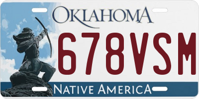 OK license plate 678VSM