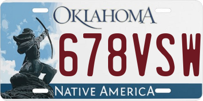 OK license plate 678VSW