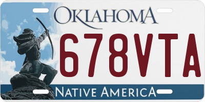 OK license plate 678VTA