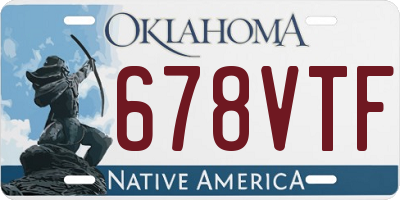 OK license plate 678VTF