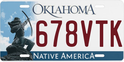 OK license plate 678VTK
