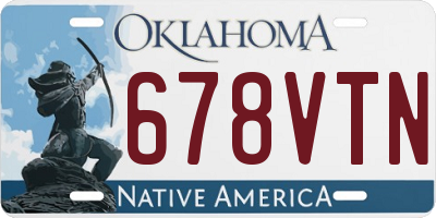 OK license plate 678VTN