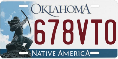 OK license plate 678VTO