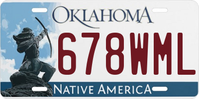 OK license plate 678WML