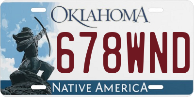 OK license plate 678WND