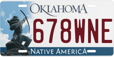 OK license plate 678WNE