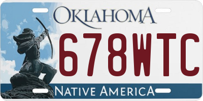 OK license plate 678WTC