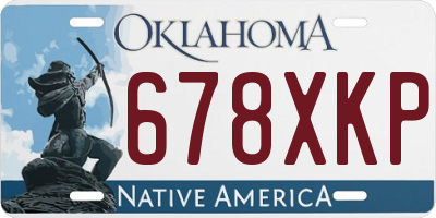 OK license plate 678XKP