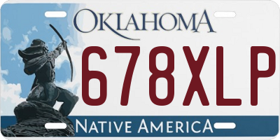 OK license plate 678XLP
