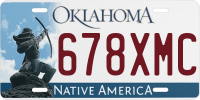 OK license plate 678XMC