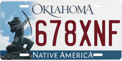 OK license plate 678XNF