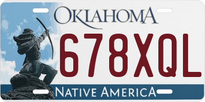 OK license plate 678XQL