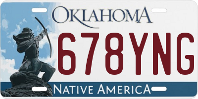 OK license plate 678YNG