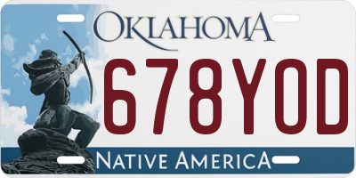 OK license plate 678YOD