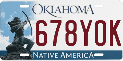 OK license plate 678YOK