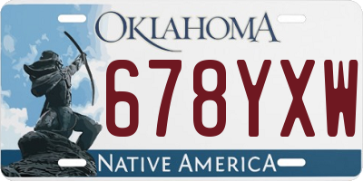 OK license plate 678YXW
