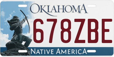 OK license plate 678ZBE