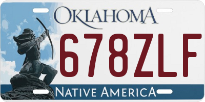 OK license plate 678ZLF