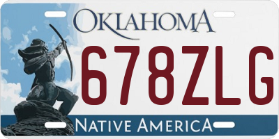 OK license plate 678ZLG