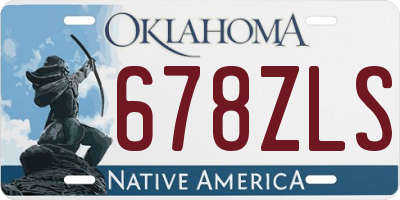 OK license plate 678ZLS