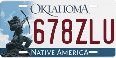 OK license plate 678ZLU